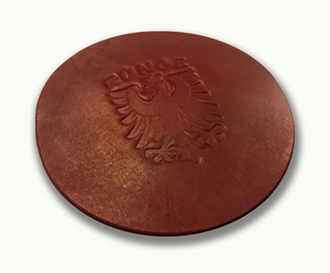 RÜNGE Crest Round Leather Coaster